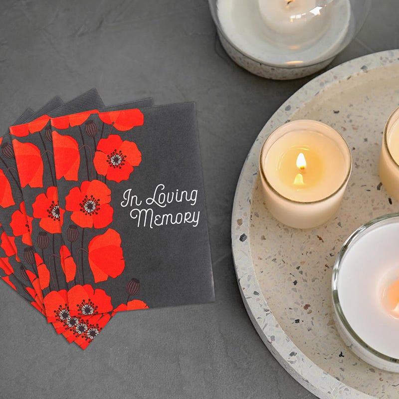 In Loving Memory Red Poppy Seed Packet